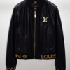 Women Louis Vuitton Leather Bomber Jacket