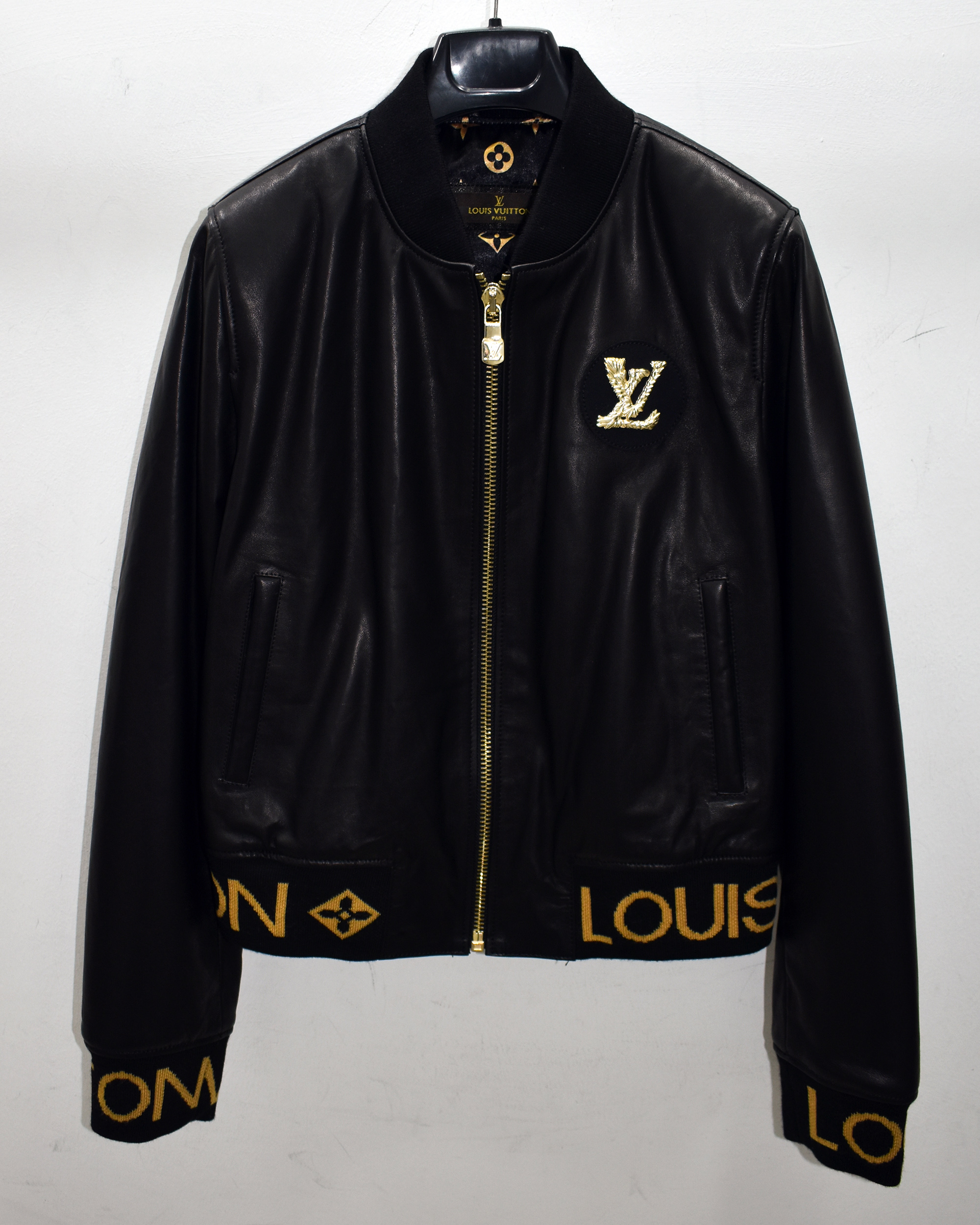 Women Louis Vuitton Leather Bomber Jacket - Leather Guys
