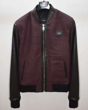 Dolce Gabbana Hand Knitted Leather Jacket