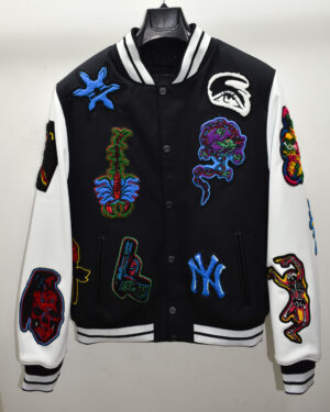 Philipp Plein Tattoo Patches Bomber Jacket