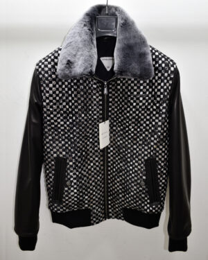 Bottega Veneta Hand Knit Python Pony Hair Lambskin Jacket