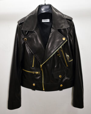 Yves Saint Laurent Women Leather Biker Jacket