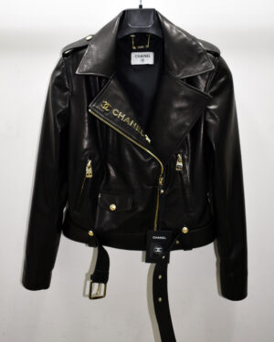 Chanel Women Leather Biker Jacket
