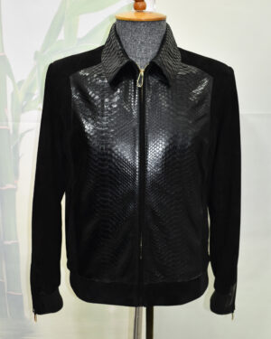 Python Leather Suede Jacket