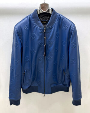 Louis Vuitton Blue Monogram Leather Jacket