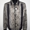 SR White Python Leather Jacket