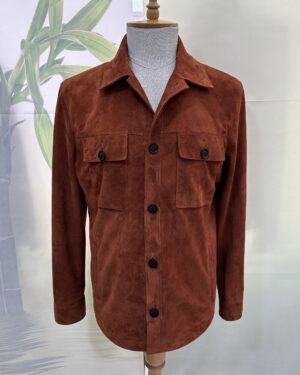 Ermenegildo Zegna Premium Brown Suede Shirt