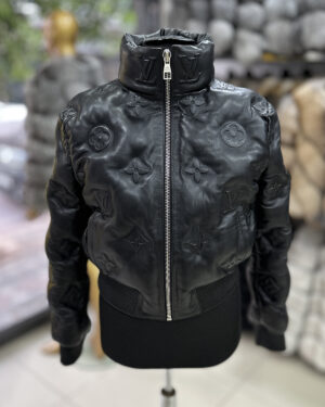 Louis Vuitton Replica Monogram Leather Women's Puffer Jacket